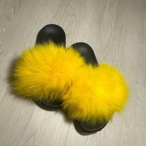Yellow fluffy slides